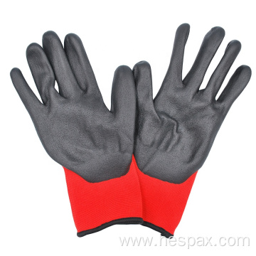 Hespax Wholesale Nitrile Coated Safety Gloves CE Verified